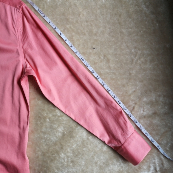 Le Château Salmon Pink Slim Fit Men's shirt - Picture 7 of 14